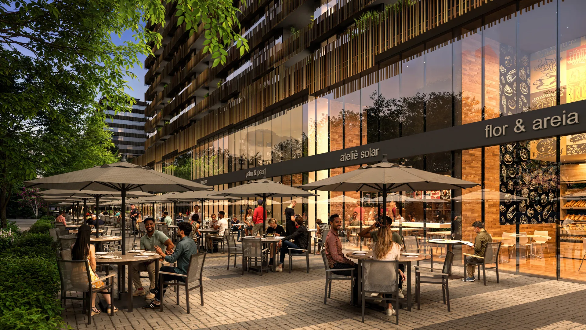 Alameda comercial Arte Wood Cidade Arte – lojas e gastronomia