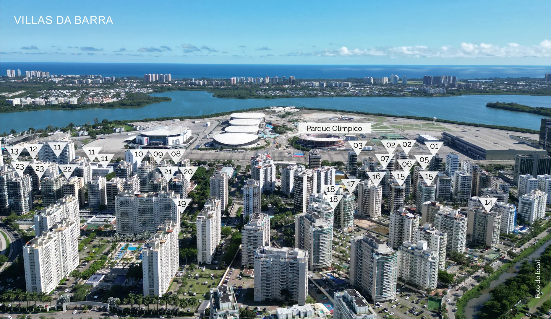 Vista aérea Barra Olímpica – Arte Wood e Parque Olímpico